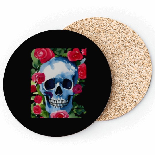 Skull and Roses - Garden Of Roses Coasters