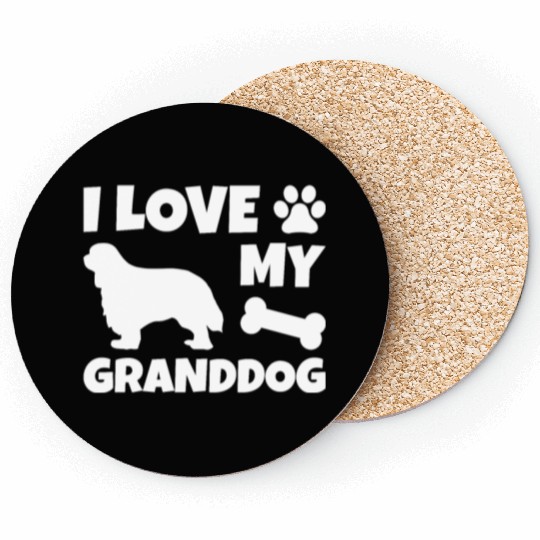 I Love My Granddog Cavalier King Charles Spaniel Coasters