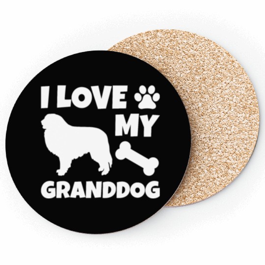 I Love My Granddog Great Pyrenees Coasters