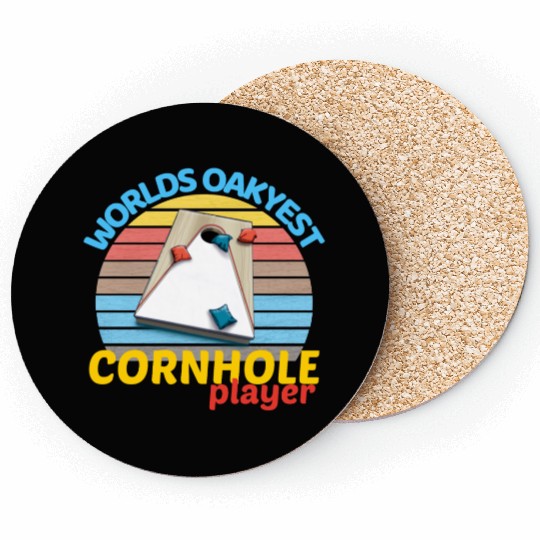 worlds oakyest cornhole player two Coasters
