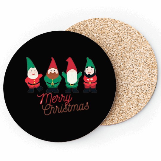 Christmas Funny Gnomes Coasters