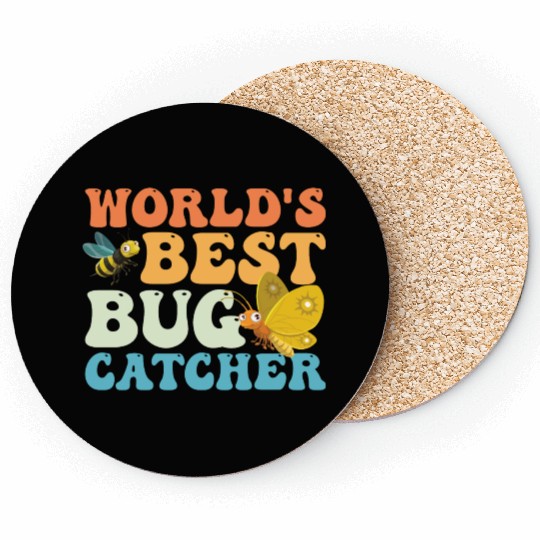 Worlds Best Bug Catcher Catching Groovy Coasters