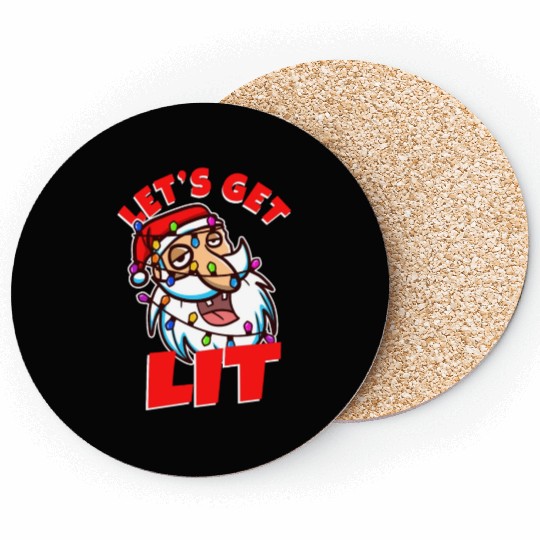 Lets get lit christmas Coasters