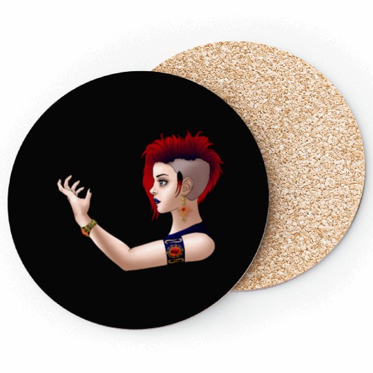 Goth Punk Girl Coasters