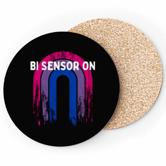 Bi Sensor On Bisexual Funny Bi Pride Humor LGBTQ Coasters