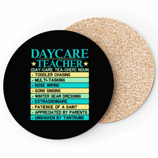 Daycare Teacher Childcare Educator Director Coasters