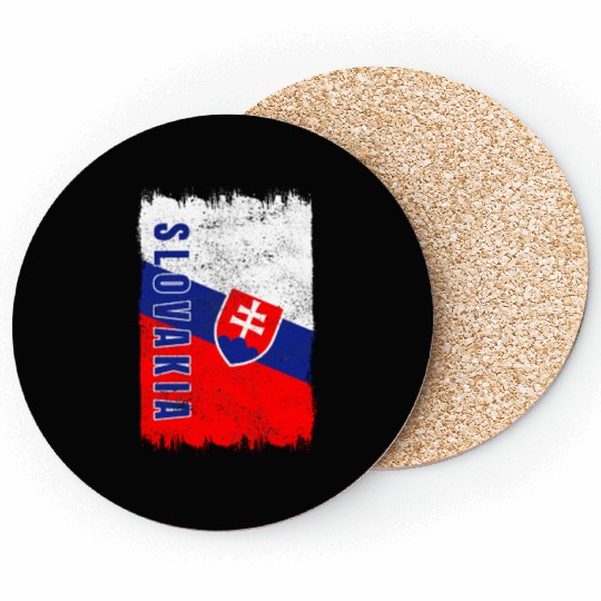 Slovakia vintage flag Coasters