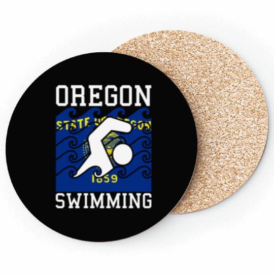 Oregon Flag Swimming Team Pacific Swim Swimmer US Coasters