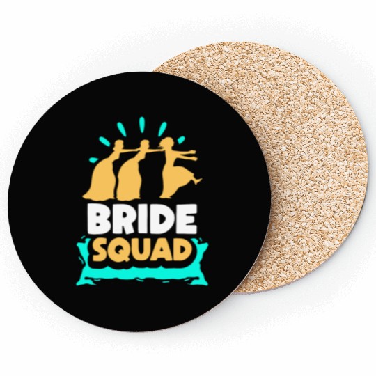 Bride Squad Wedding Bachelorette Party Cute Coasters
