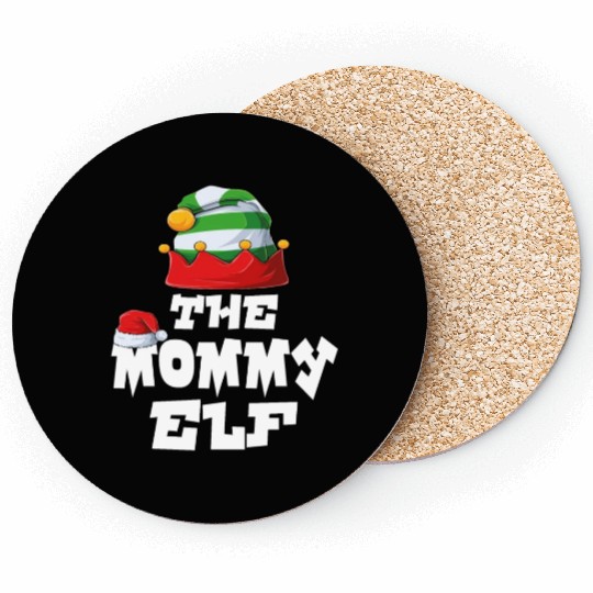 Gamer Elf Family Matching Christmas Group Pajama Coasters