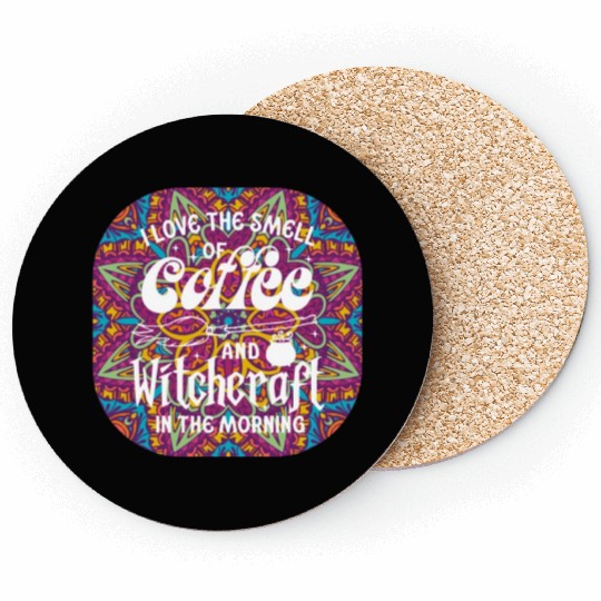 Witchy Funny Quote On a Mandala purple Coasters