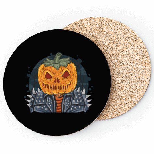 Spooky Jack-o'-lantern Coasters