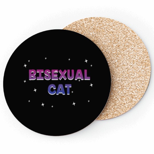 Bisexual Cat Bi LGBTQ Bi Pride LGBT Funny Animal Coasters