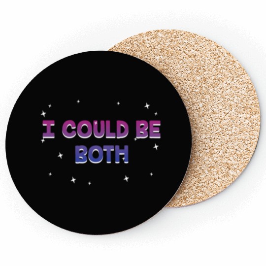 I Could Be Both Bisexual LGBTQ Bi Pride Pansexual Coasters