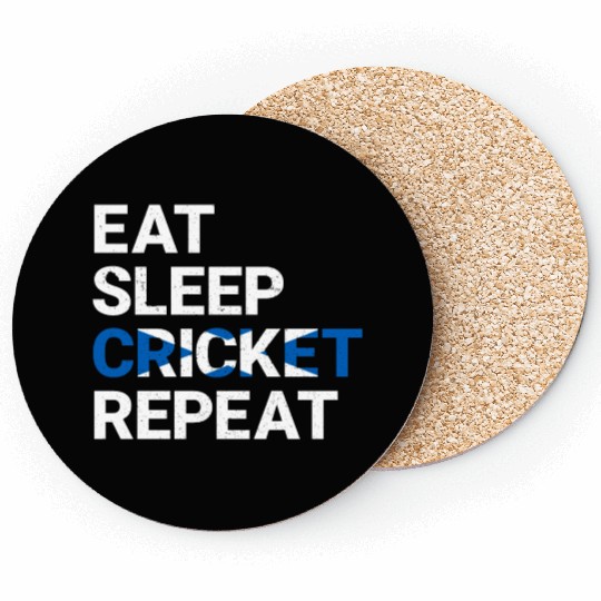 Eat Sleep Cricket Repeat Scotland Flag Sports Gift Coasters