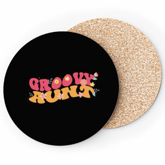 Groovy Aunt Garden Plant Flowers Floral Decor Coasters