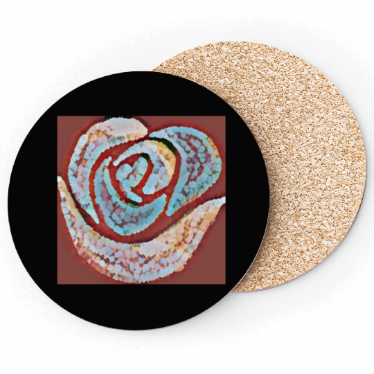 Mosaic Rose Coasters