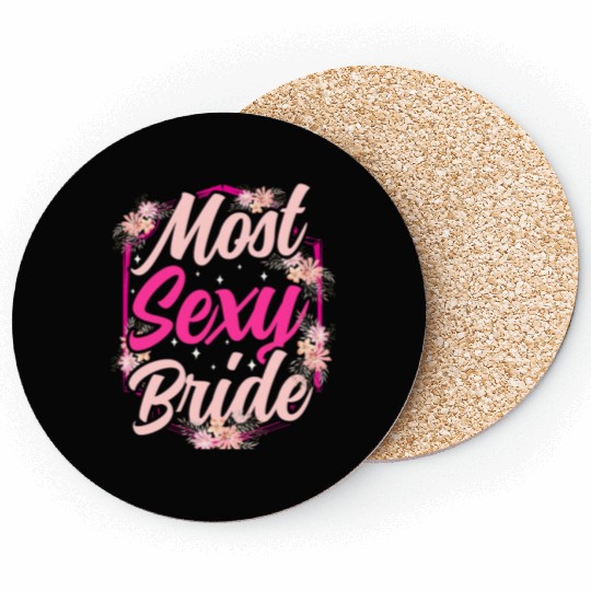 Most Sexy Bride Bachelorette Party Cute Wedding Coasters
