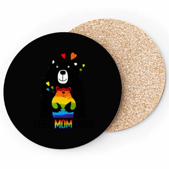 Bear free mom hugs Coasters