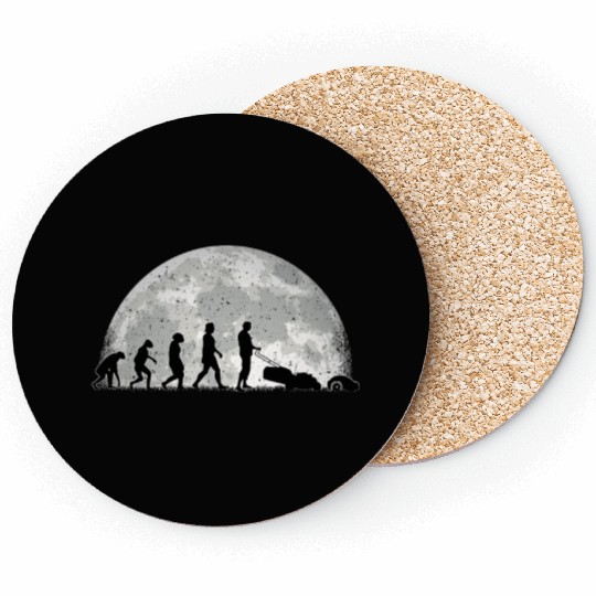 Robotic Lawnmower Evolution Moon Coasters