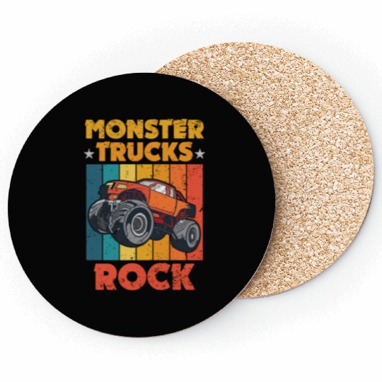 Awesome Monster Trucks Rock Tricks Stunts Wheelies Coasters