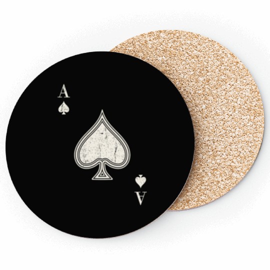 Ace Of Spades Blackjack Cards Poker 21 Coasters