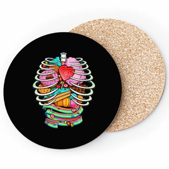 Unicorn Anatomy Sweet Inside Coasters