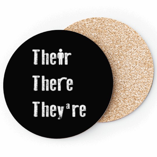 Their There They're English Teacher Grammar Coasters