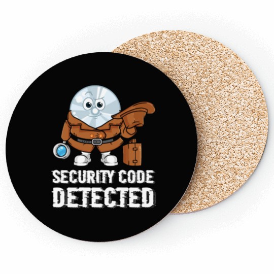 Network And Computer Security Hard Disc Detective Coasters