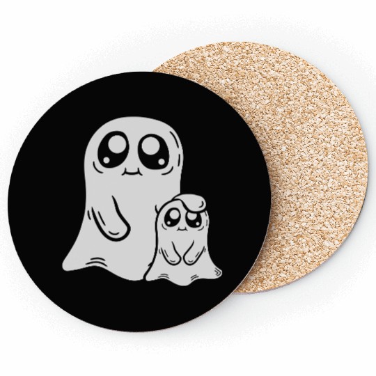 dad child ghost comic Coasters