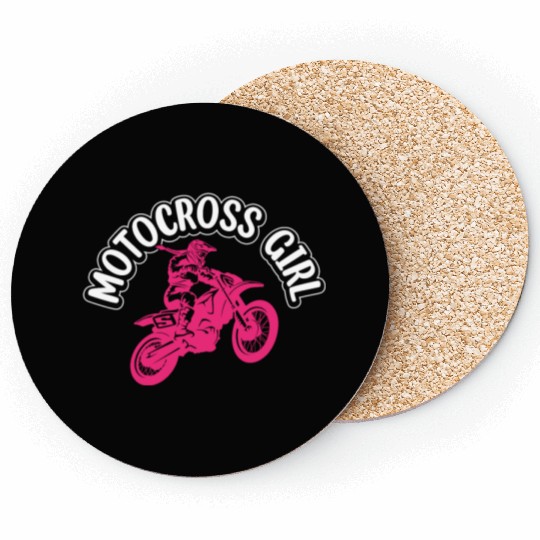 Dirtbike Girl Supercross Girl Off-road Enduro Moto Coasters