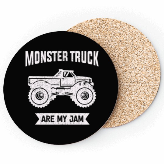Monster Trucks Are My Jam Vintage Retro Coasters