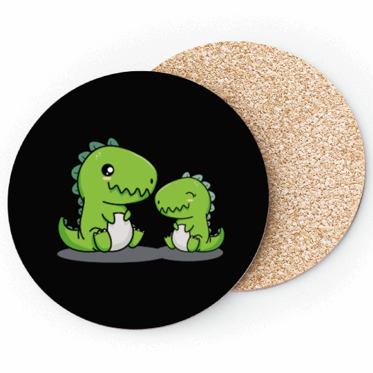 Big Brother Dino Siblings Baby Dinosaur Little Boy Coasters