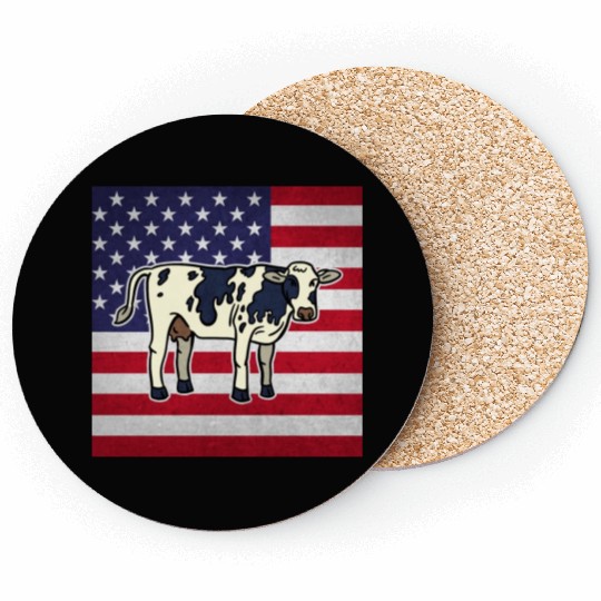 Cow Farming Dairy Farmer Coasters