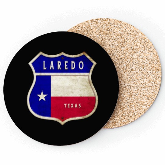 Laredo Texas crest flag design Coasters