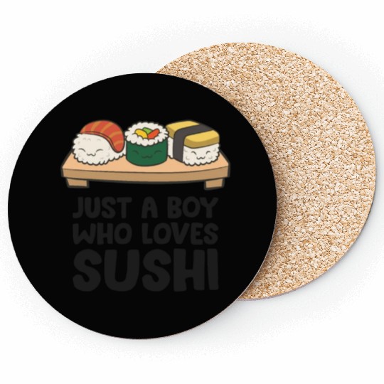 Just a Boy Who Loves Sushi Coasters