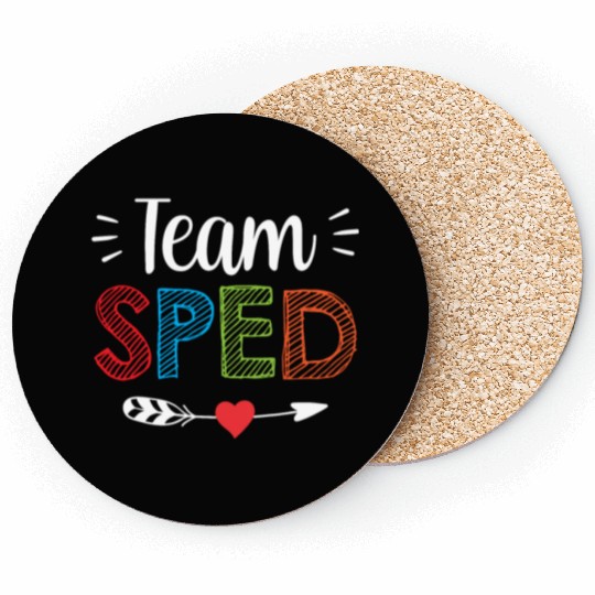 Team Sped Teacher Special Education Awareness Coasters