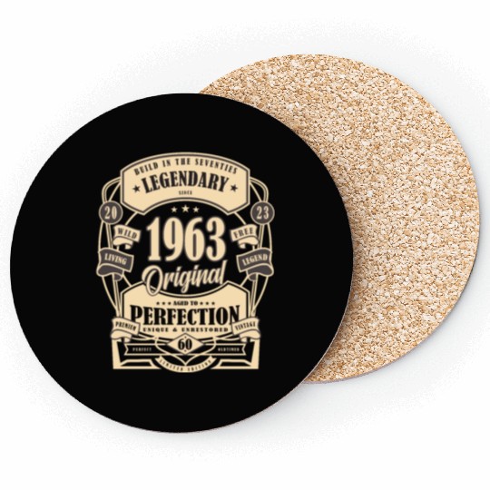 60th Birthday Gift Myth Legend Original present Coasters