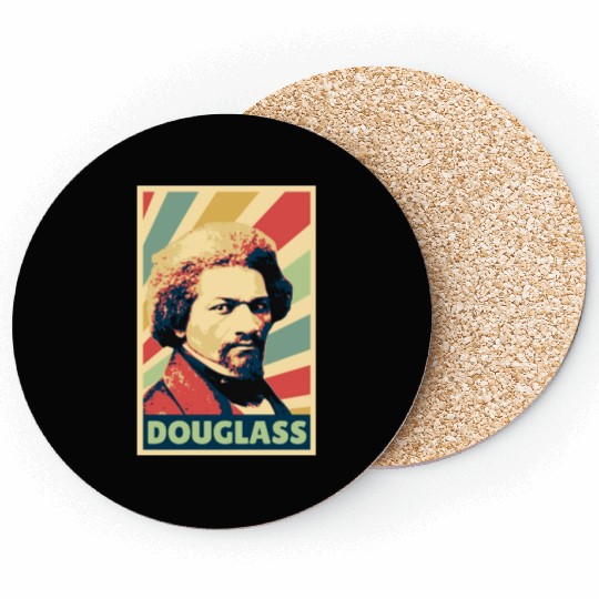 Frederick Douglass Vintage Colors Coasters