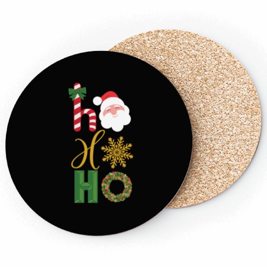 Ho Ho Ho Christmas icons Coasters