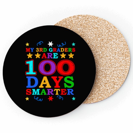 100th Day 3rd Grade Teacher 100 Days Of School Coasters