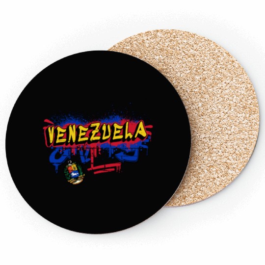 Venezuela graffiti flag design Coasters