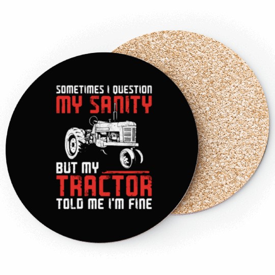 Farming Farmer Tractor Vintage Coasters