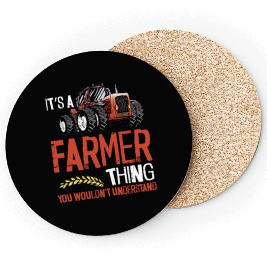 Farming Farmer Vintage Tractor Coasters