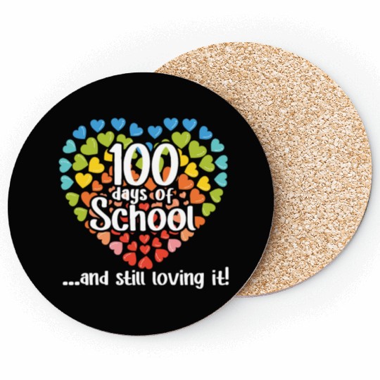 Teacher Student 100th Day Love 100 Days Of School Coasters