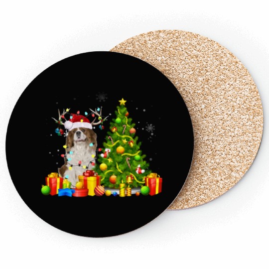 Cavalier King Charles Spaniel Christmas Dog Lover Coasters