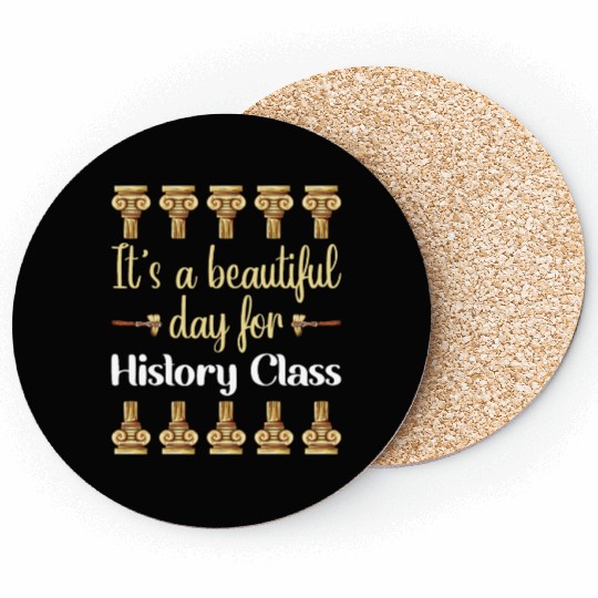 I Teach History Teacher Coasters