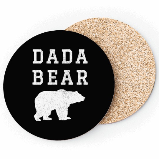 Dada Bear Light Vintage Distress Bear Coasters