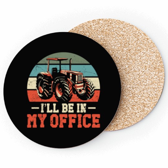 Farming Farmer Vintage Tractor Coasters