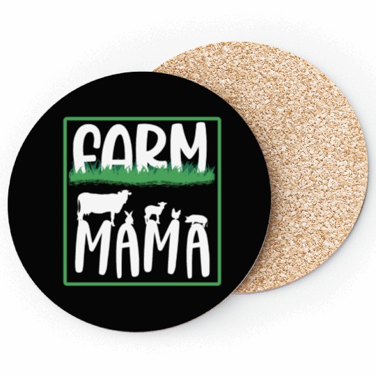Farmer Mama Farming Agriculture Mom Coasters